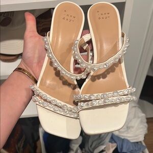 A New Day White Crystal Embellished Sandals